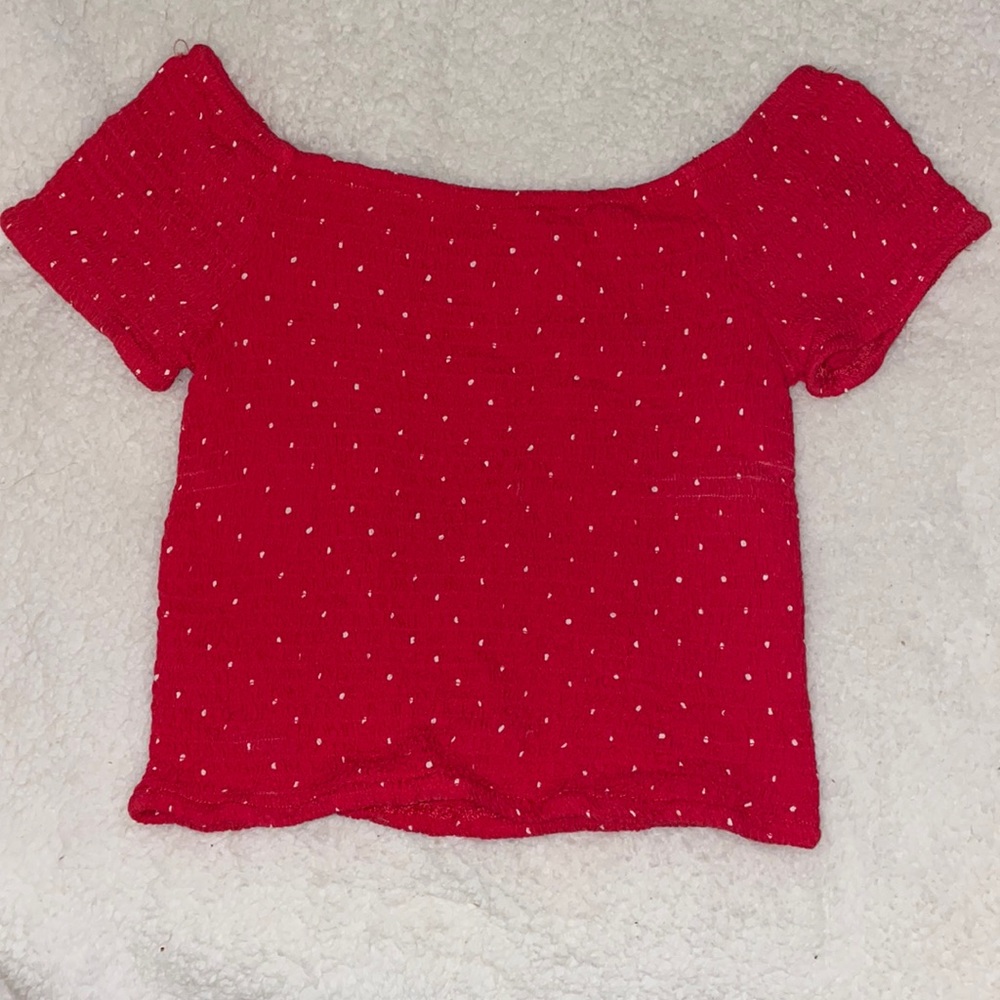 Cropped Elastic Short Sleeve Shirt